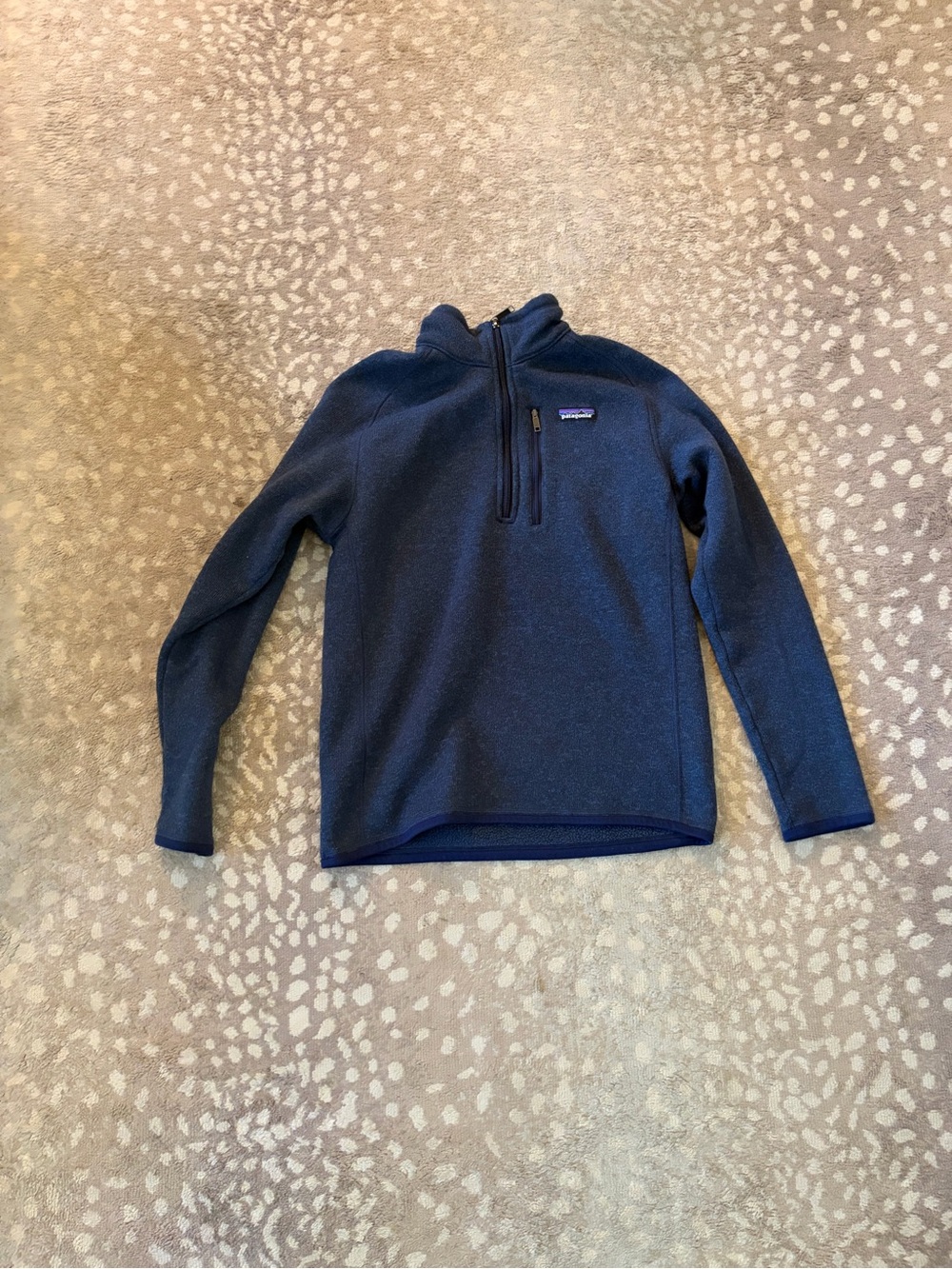 Patagonia Men’s Navy Blue Quarter-Zip Fleece Pullover